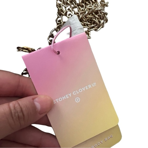 NWT STONEY CLOVER LANE Rainbow Hard Clutch Lavender Bag - Picture 4 of 5